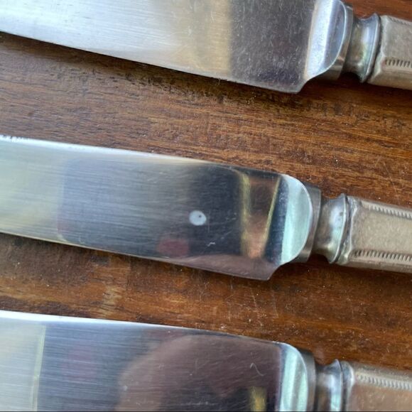 Antique 1921 Oneida Community Plate Grosvenor Grille Knives Set of 6 No Monogram - Picture 2 of 8